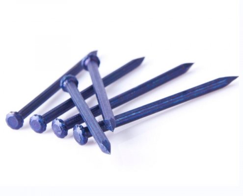 Blue hardened concrete steel nail