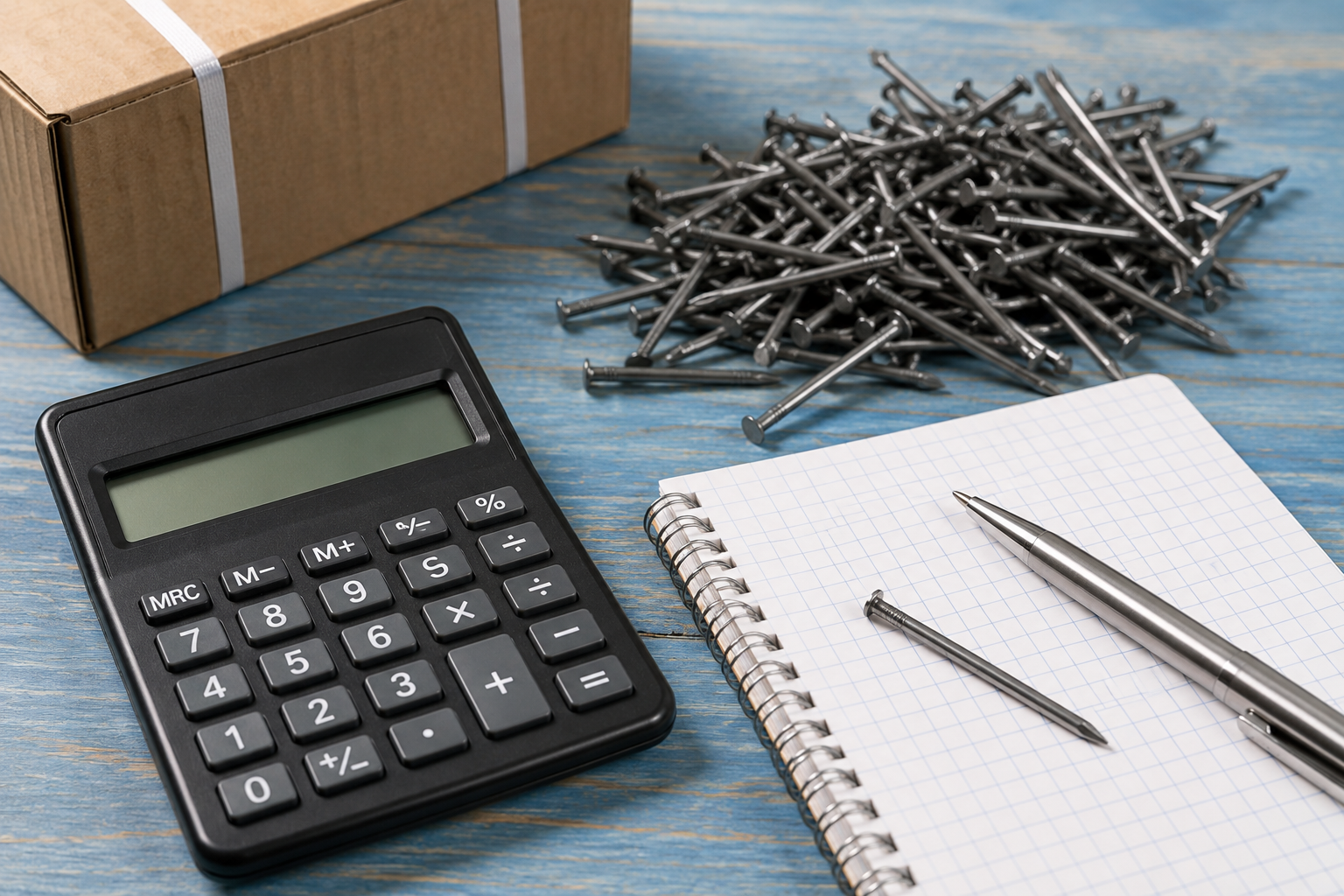 individual iron nail cost calculation