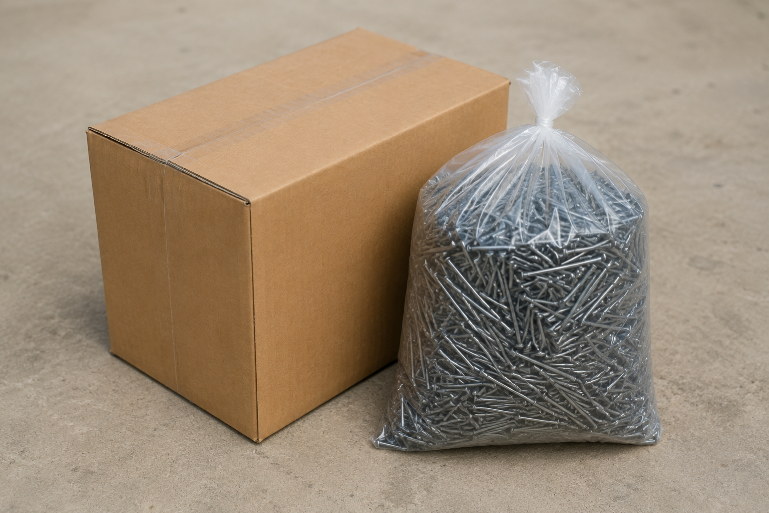Common nail packaging 25kg carton Wire nail packaging options