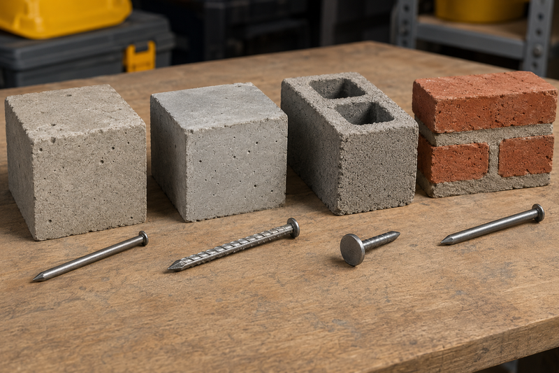 selecting the right concrete nail for substrate type
