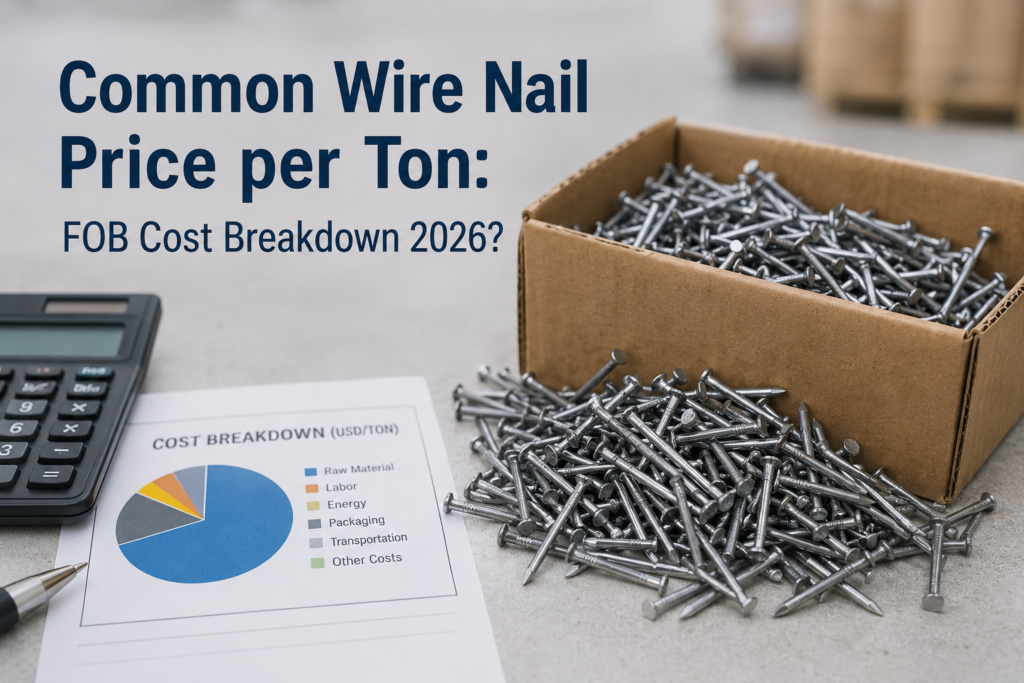 Common Wire Nail Price per Ton: FOB Cost Breakdown 2026?