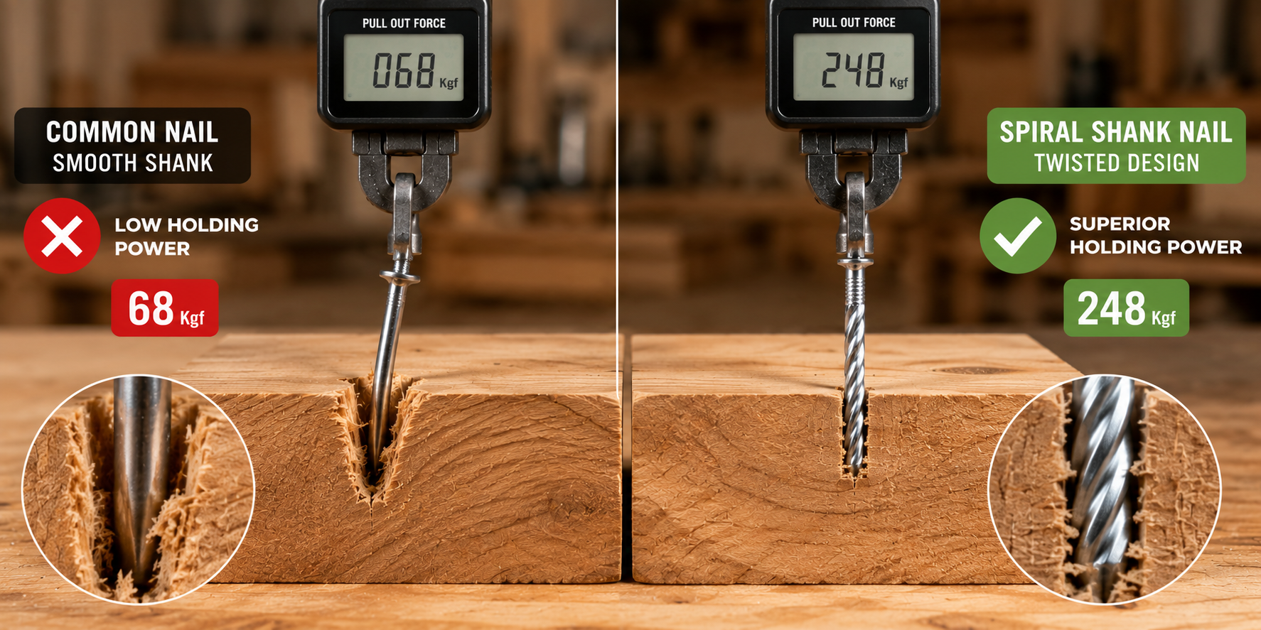 Nail pull-out test