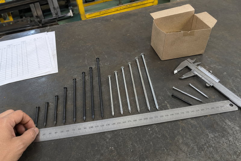 concrete and masonry nails specifications length diameter finish