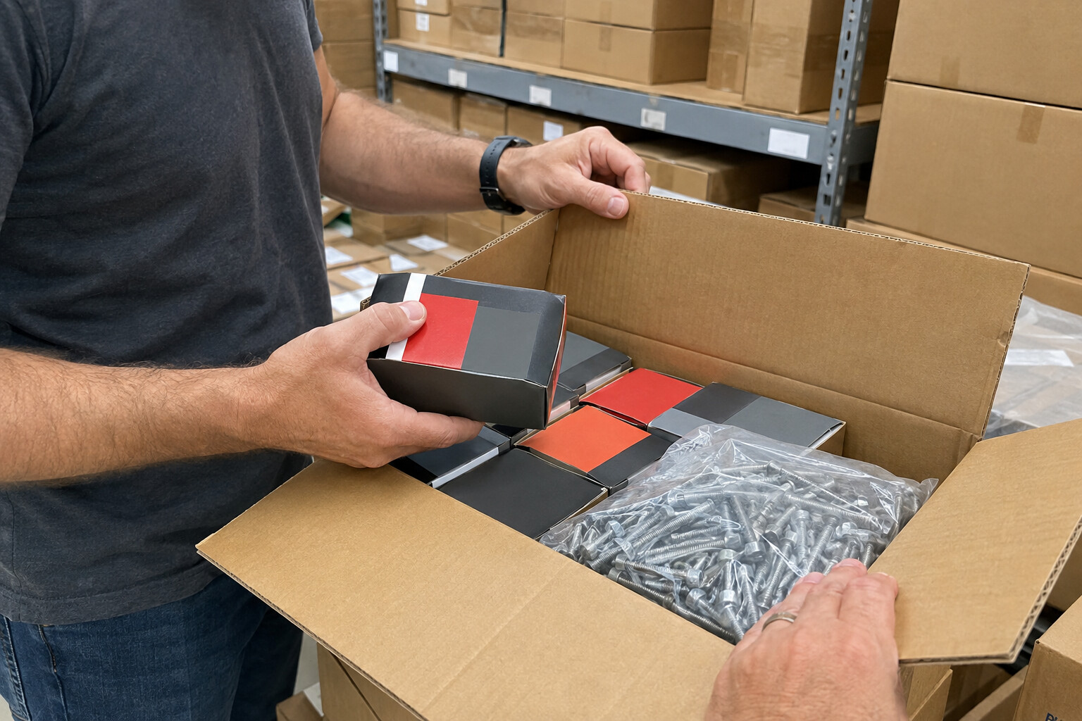 concrete nail packaging for private label hardware sales