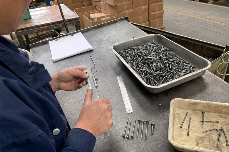 manufactured nails inspected weighed packed labeled and prepared for export