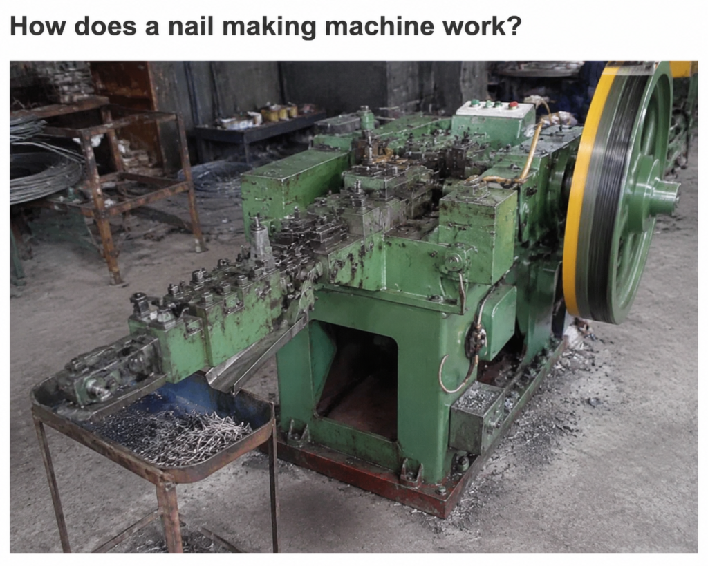 How does a nail making machine work?