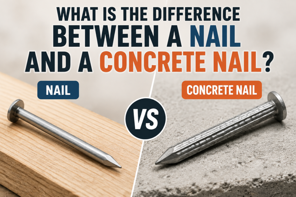 What is the difference between a nail and a concrete nail?