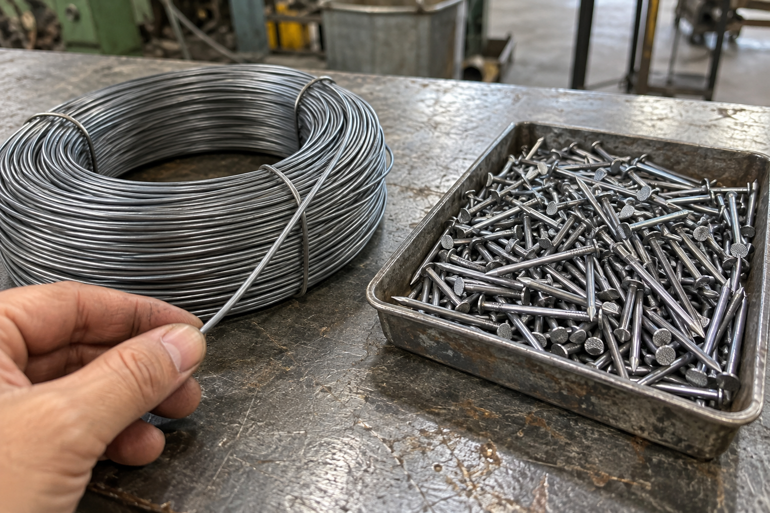 nail wire compared with finished wire nails