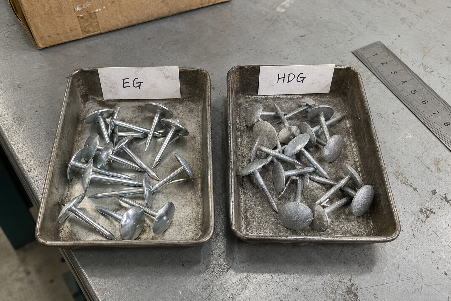 Electro Galvanized vs Hot Dip Galvanized Roofing Nails comparison for wholesalers