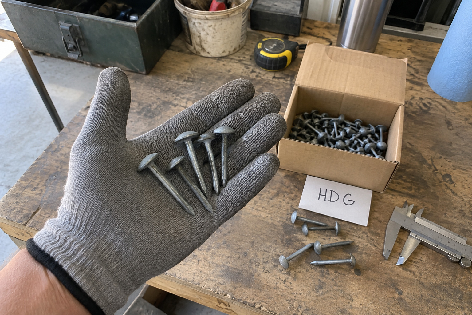 Hot dip galvanized roofing nails for long lasting corrosion resistance