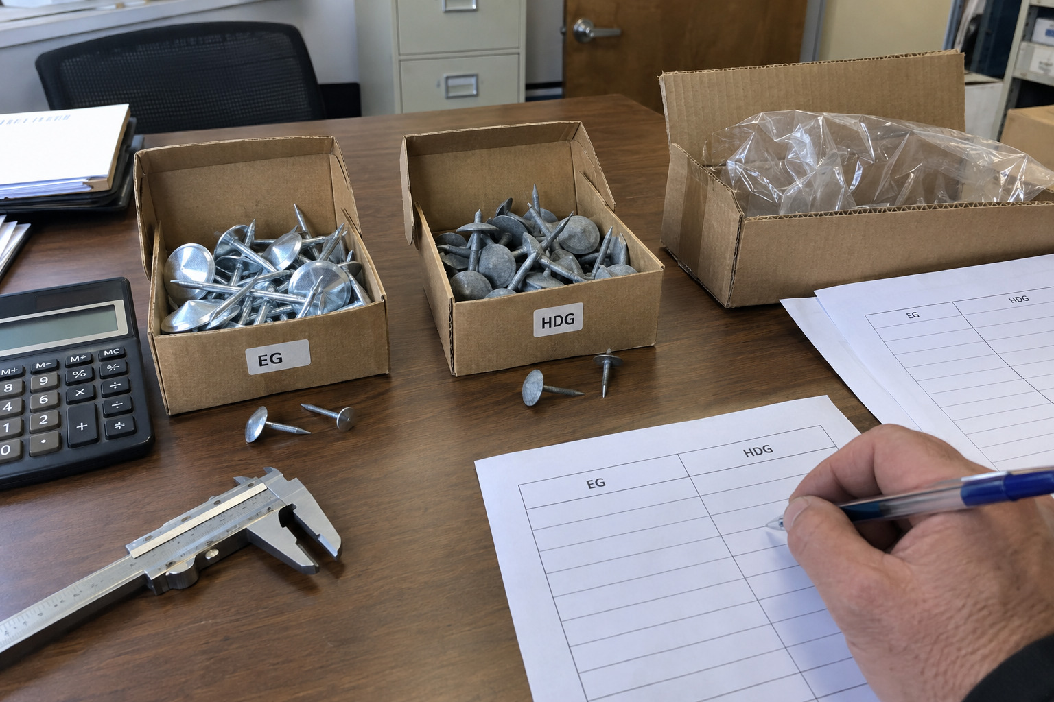 Galvanized roofing nails total cost comparison for procurement