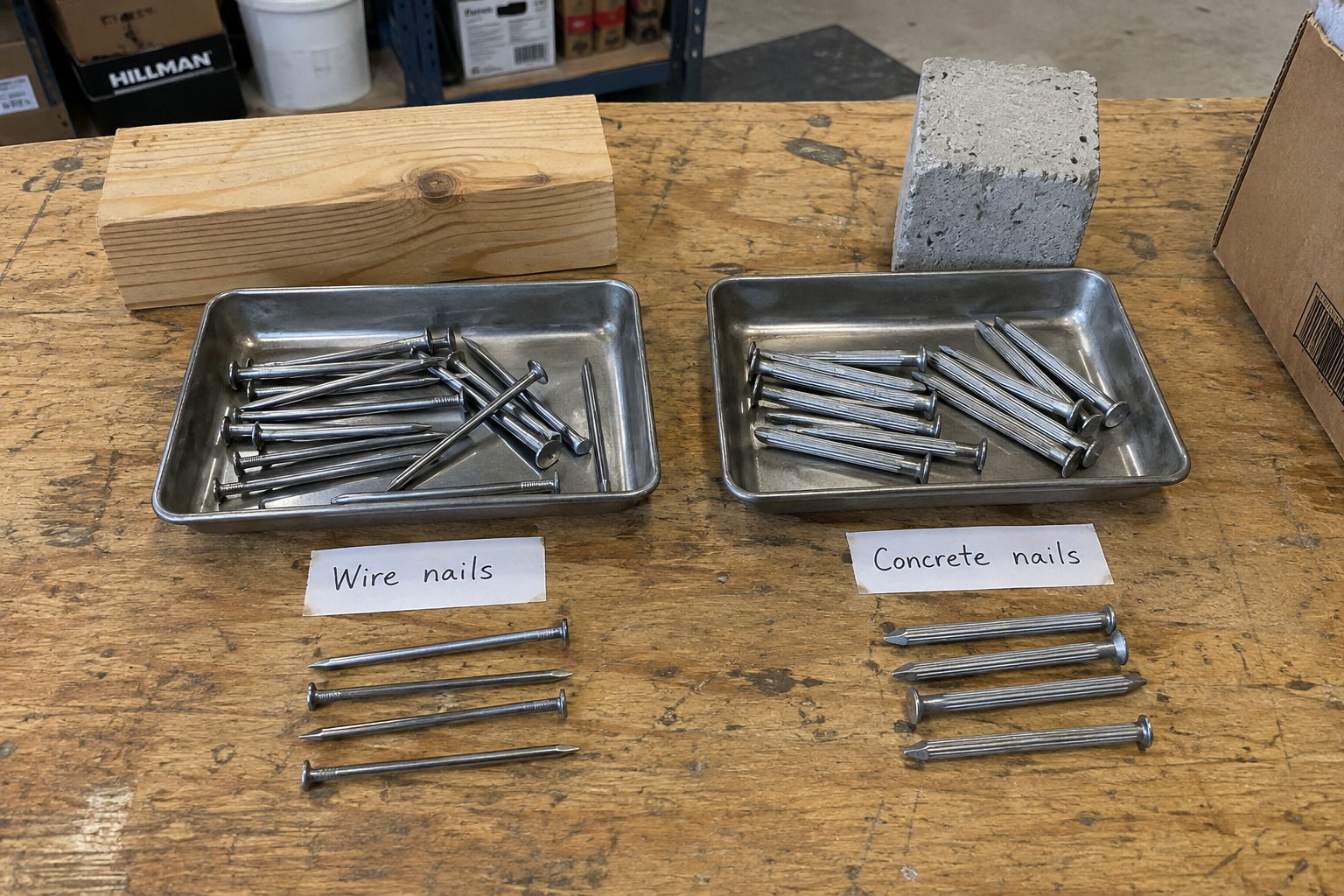 wire nail and concrete nail comparison for construction buyers