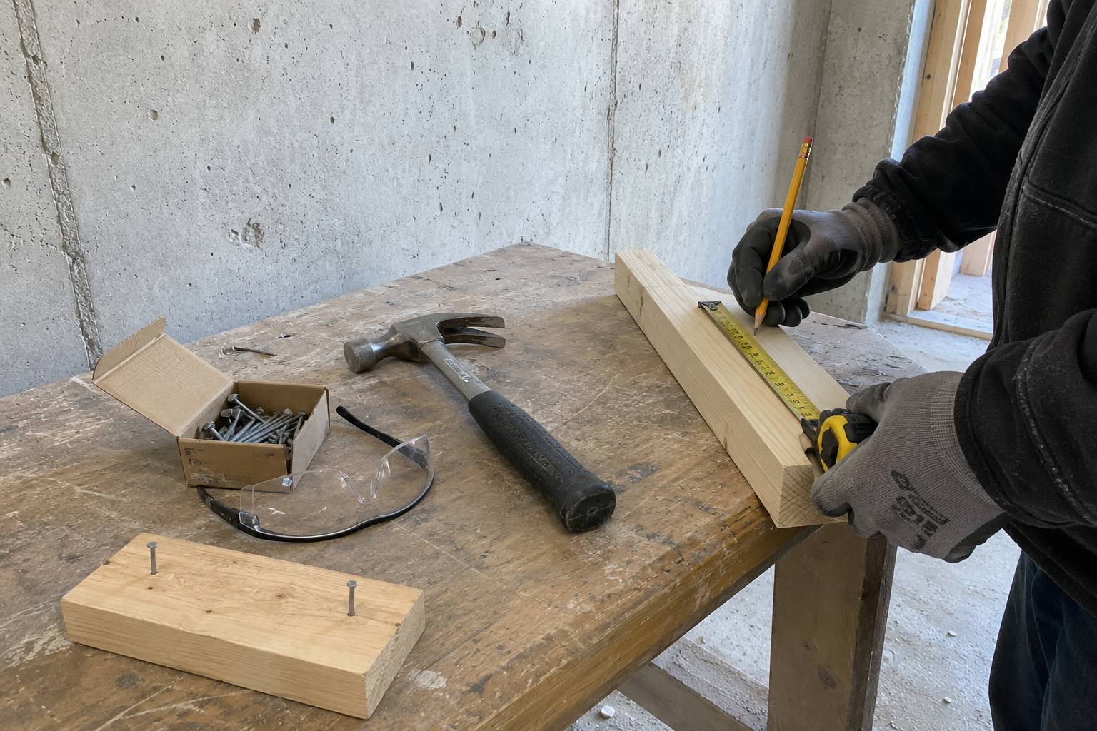 Masonry nails installation method comparison masonry nails installation methods with hammer and concrete surface