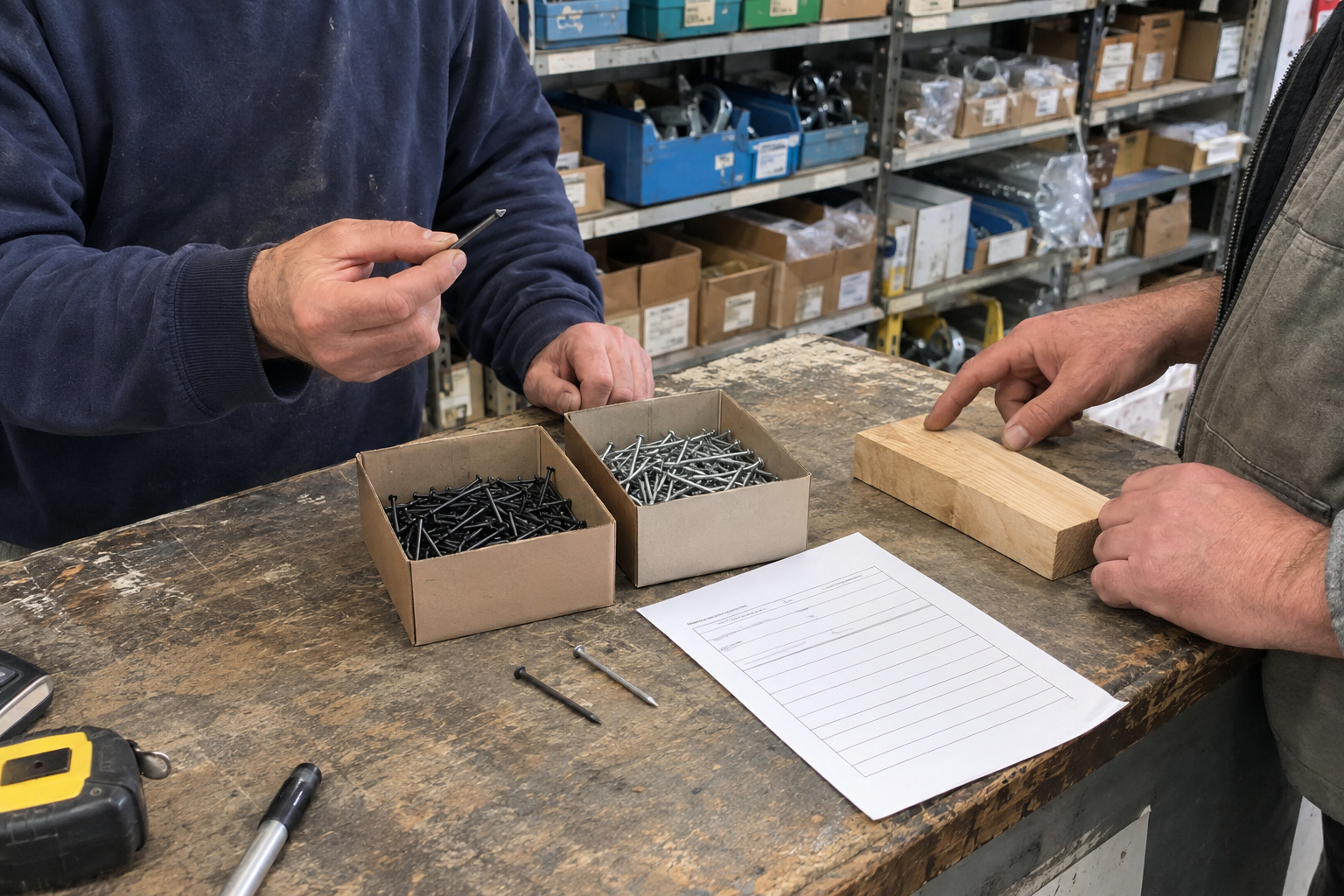 Black Steel Nails vs Common Nails sales explanation for end-users
