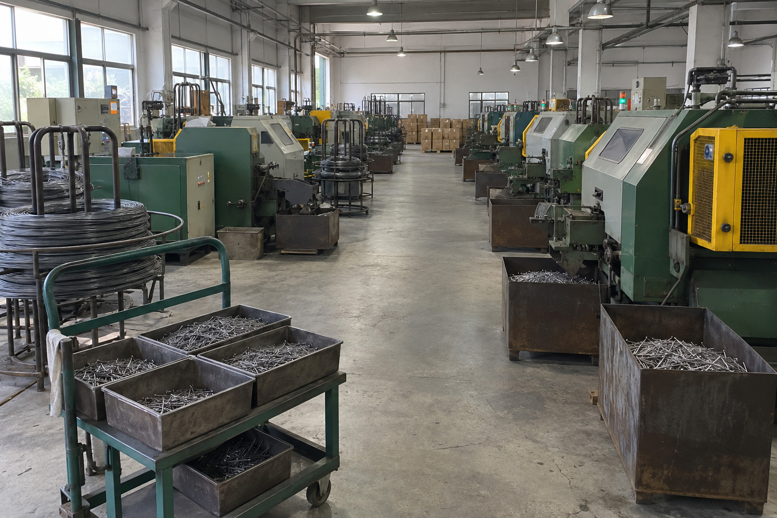 Concrete nail factory