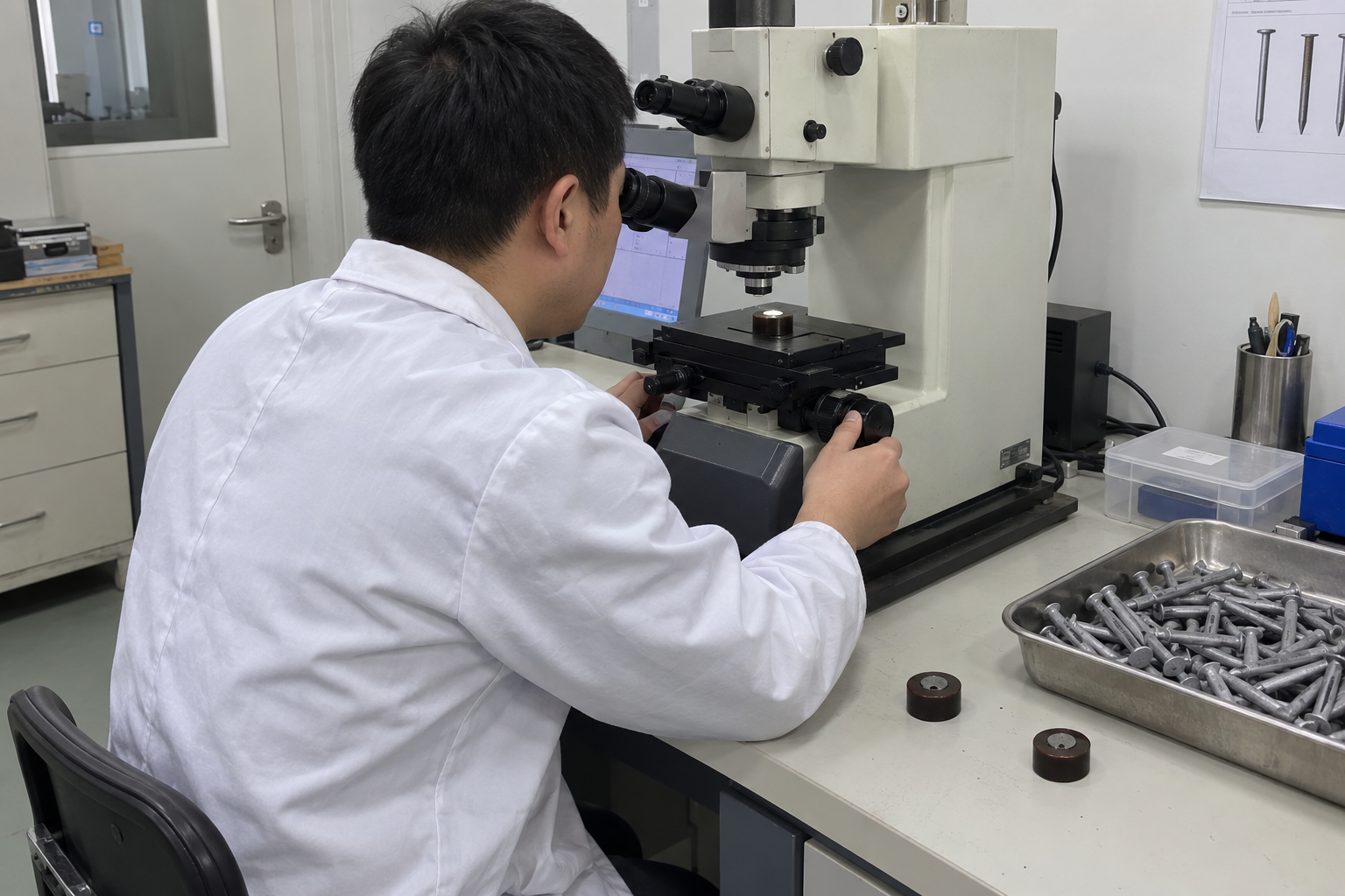 Concrete nail hardness inspection
