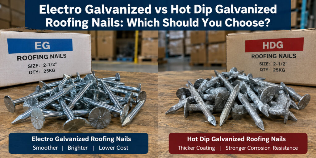 Electro Galvanized vs Hot Dip Galvanized Roofing Nails: Which Should You Choose?