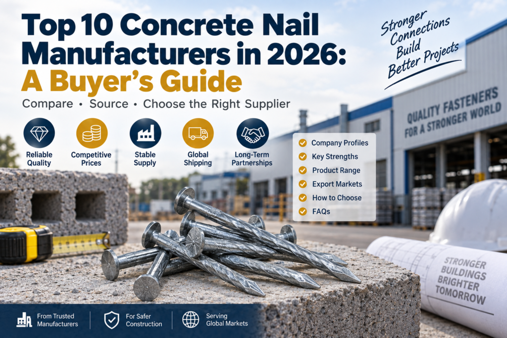 Top 10 Concrete Nail Manufacturers in 2026: A Buyer's Guide