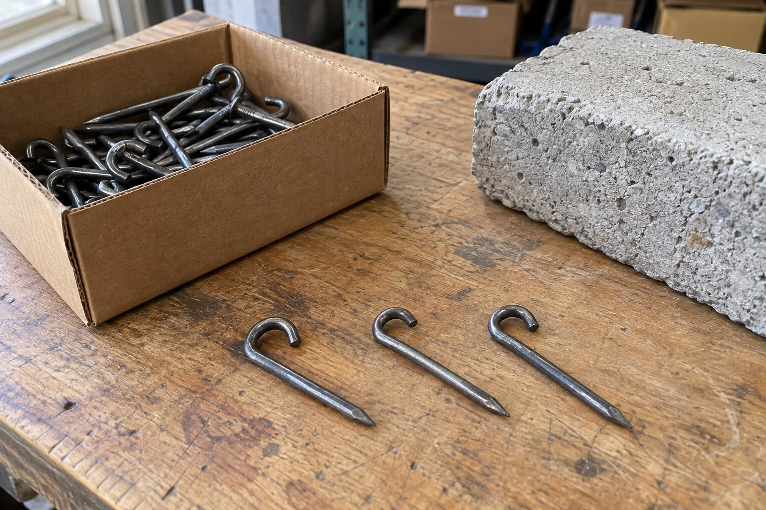 Concrete nail with hook for importers concrete nail with hook for light duty wall hanging applications