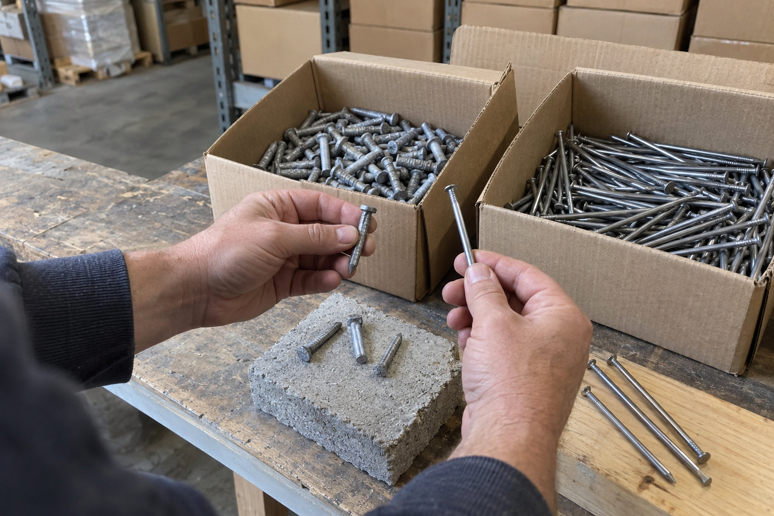 concrete nail vs common nail stocking strategy for hardware distributors