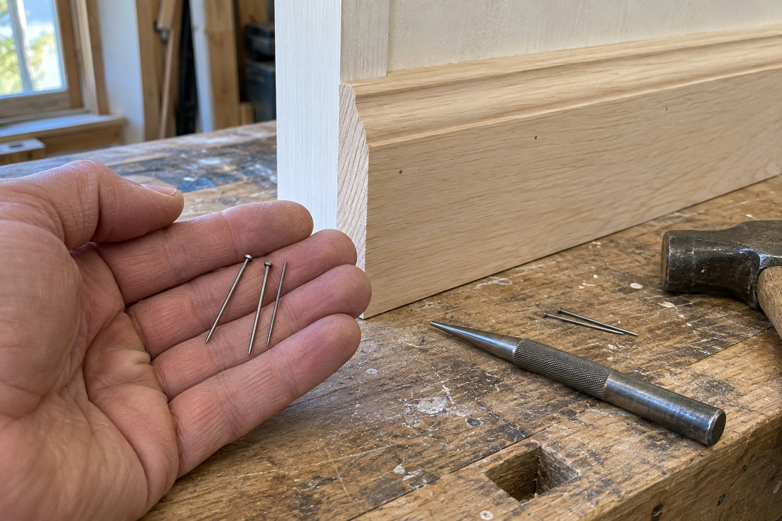 lost head finishing nails wood trim carpentry application types