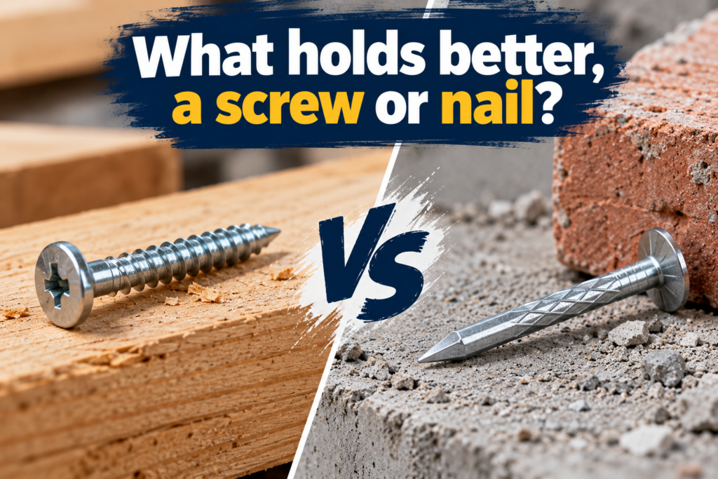 What holds better, a screw or nail?