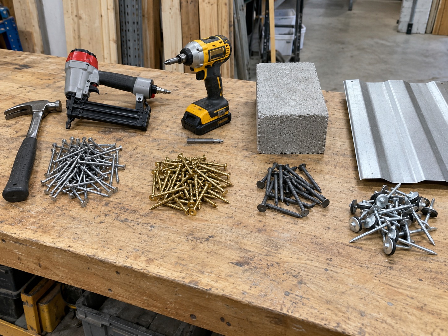 Screw or nail decision based on material speed and cost screw or nail decision based on material speed and cost